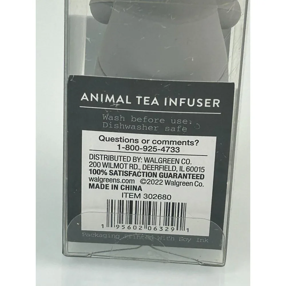 Dashing Sloth Animal Tea Infuser Grey New in Box Gift